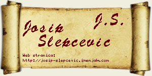 Josip Slepčević vizit kartica